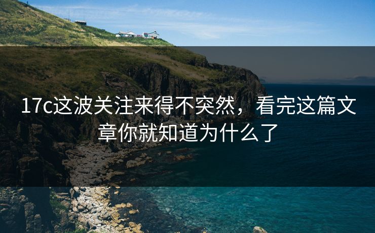 17c这波关注来得不突然，看完这篇文章你就知道为什么了