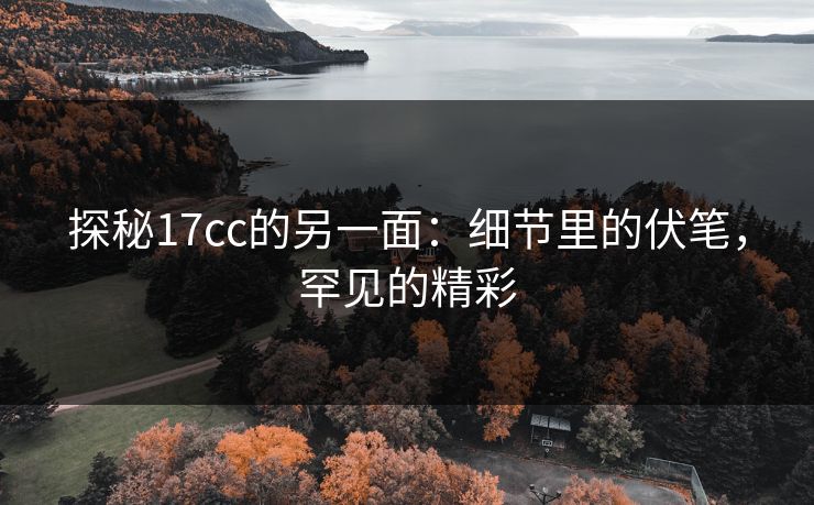 探秘17cc的另一面：细节里的伏笔，罕见的精彩