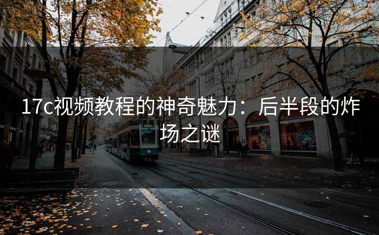 17c视频教程的神奇魅力：后半段的炸场之谜