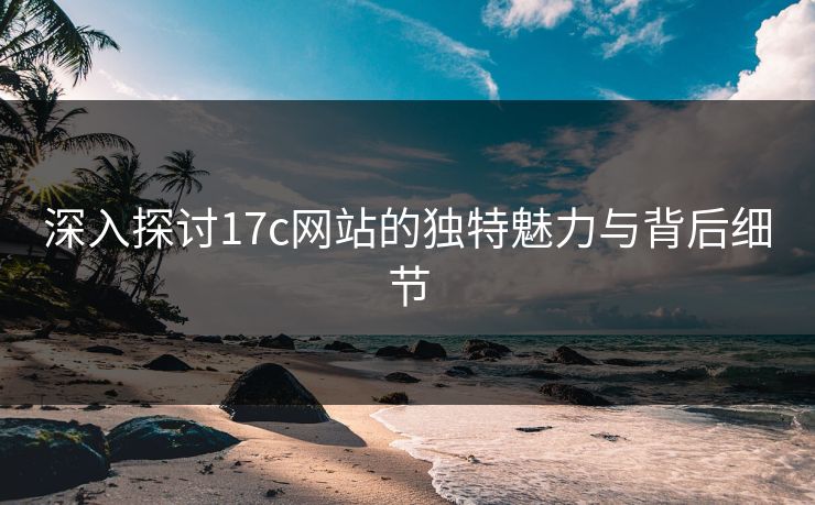 深入探讨17c网站的独特魅力与背后细节
