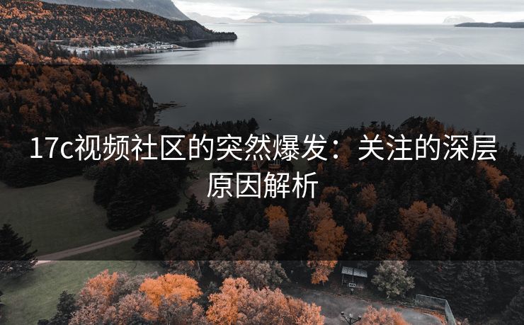 17c视频社区的突然爆发:关注的深层原因解析